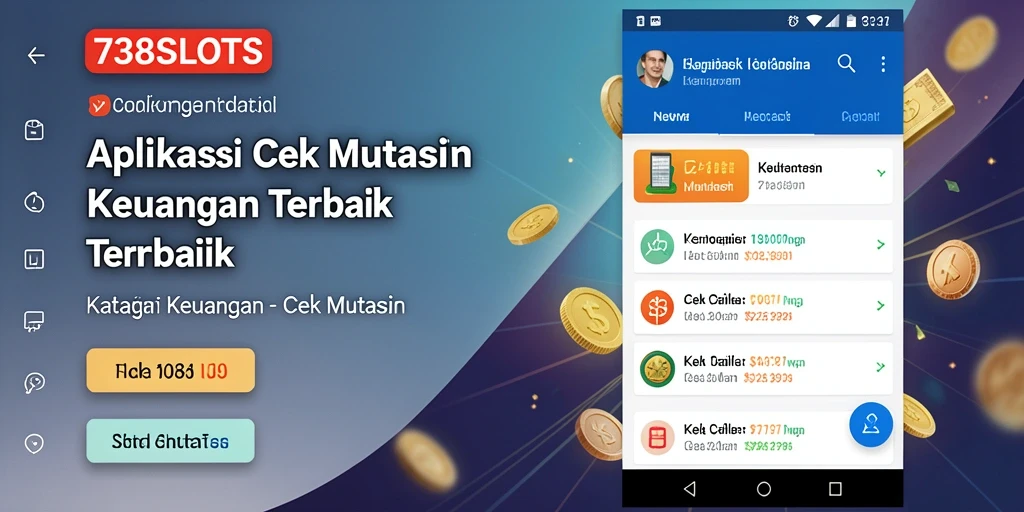 Antarmuka aplikasi 738SLOTS menampilkan mutasi keuangan yang jelas.