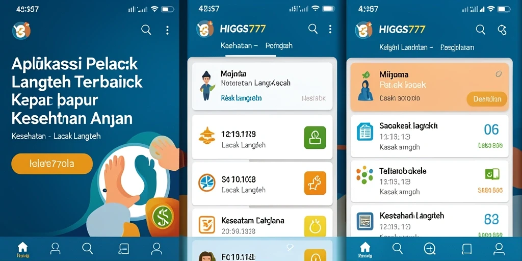 Antarmuka HIGGS777 menunjukkan statistik langkah harian dengan jelas.