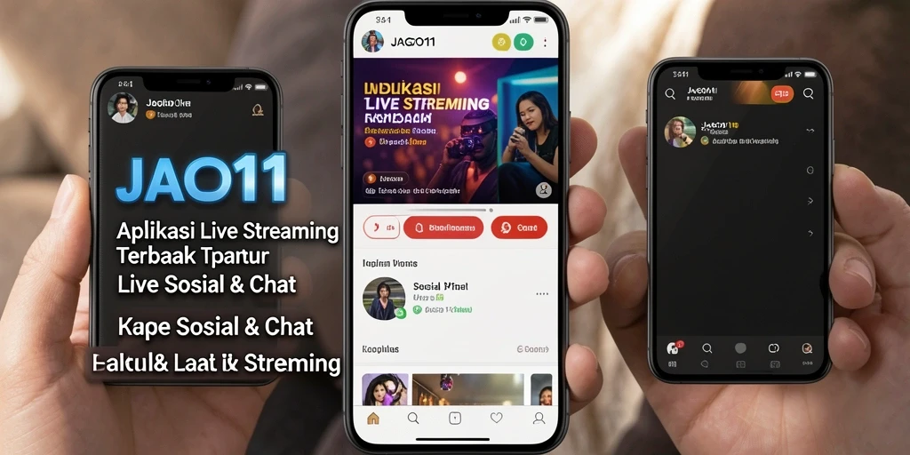 Tampilan antarmuka aplikasi JAGO11 saat Live Streaming dengan fitur interaksi menarik.