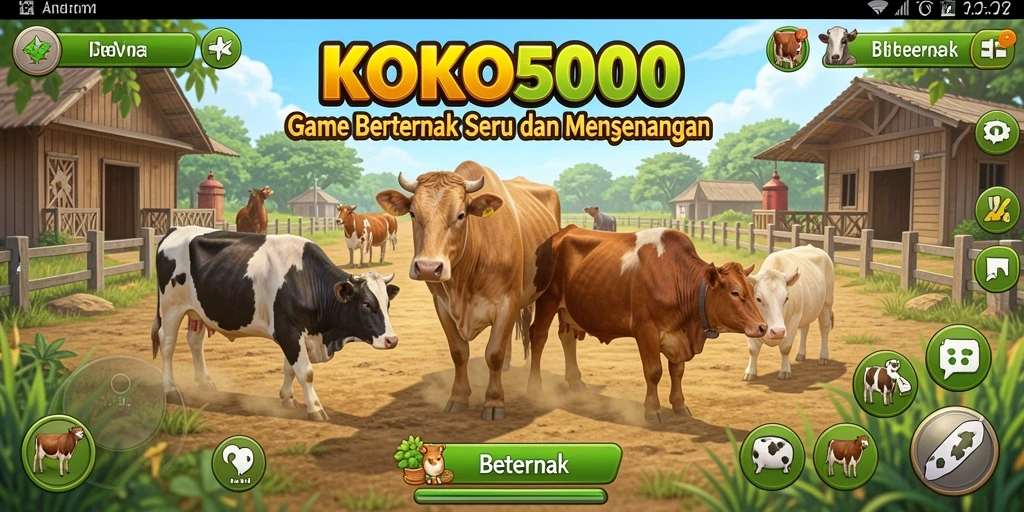 Tampilan antarmuka KOKO5000 yang menarik dan fungsional untuk Beternak.