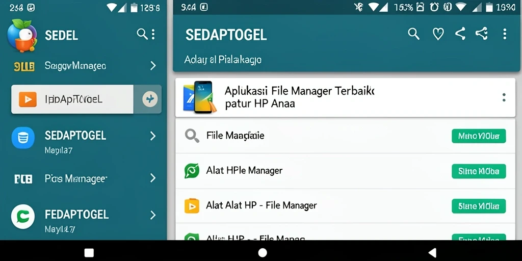 Antarmuka SEDAPTOGEL yang sederhana untuk pengelolaan file.