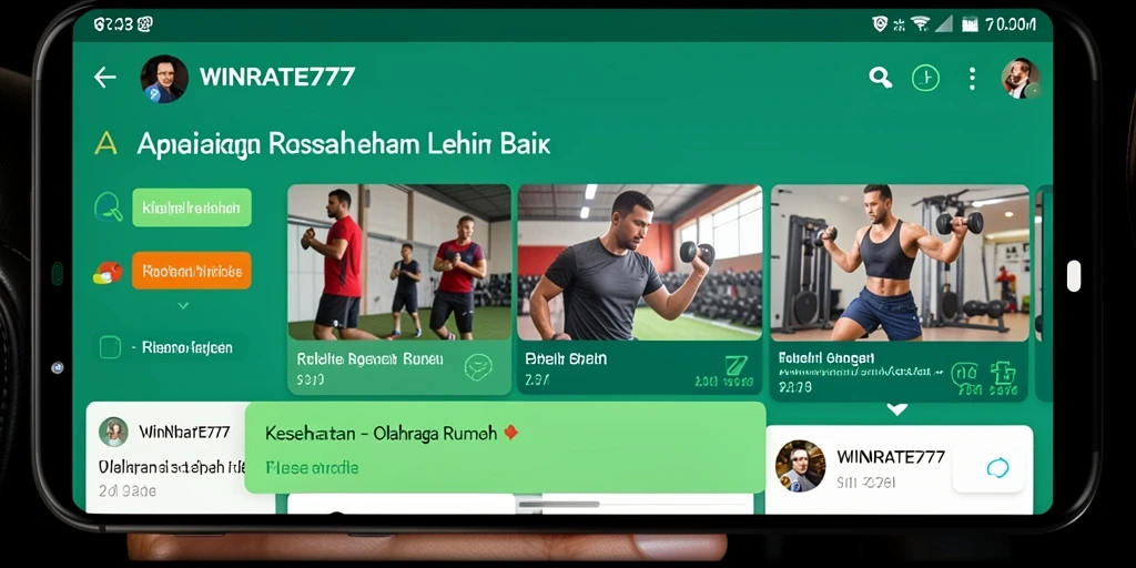 Tampilan antarmuka aplikasi olahraga rumah WINRATE777 yang user-friendly.