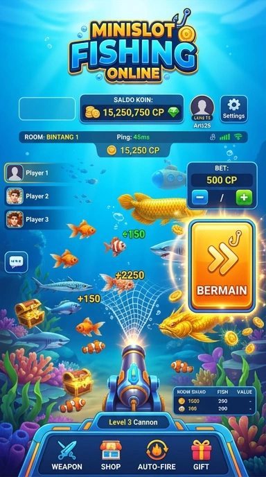 minislot tampilan beranda